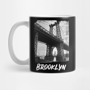 New York Brooklyn Bridge Grunge Style Mug